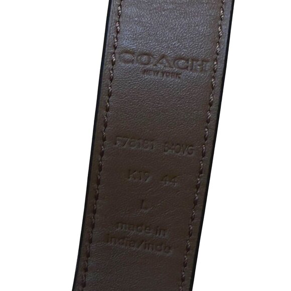 Coach Horse and Carriage Signature Buckle Belt White 78181 Chalk LARGE - Picture 8 of 9